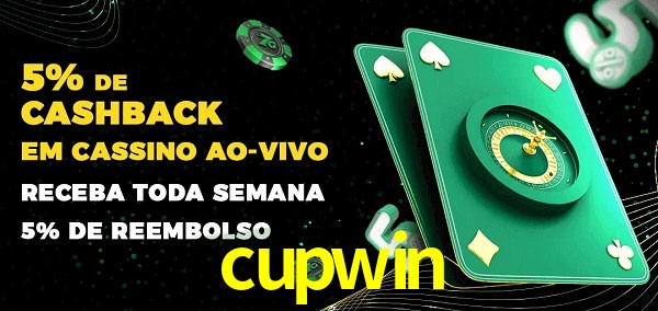 Promoções do cassino ao Vivo cupwin